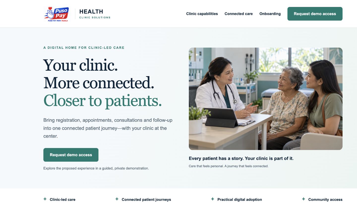 PusoHealth presentation: Your clinic. More connected. Closer to patients.